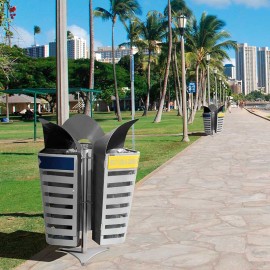 Paperera de reciclatge exterior Sidney